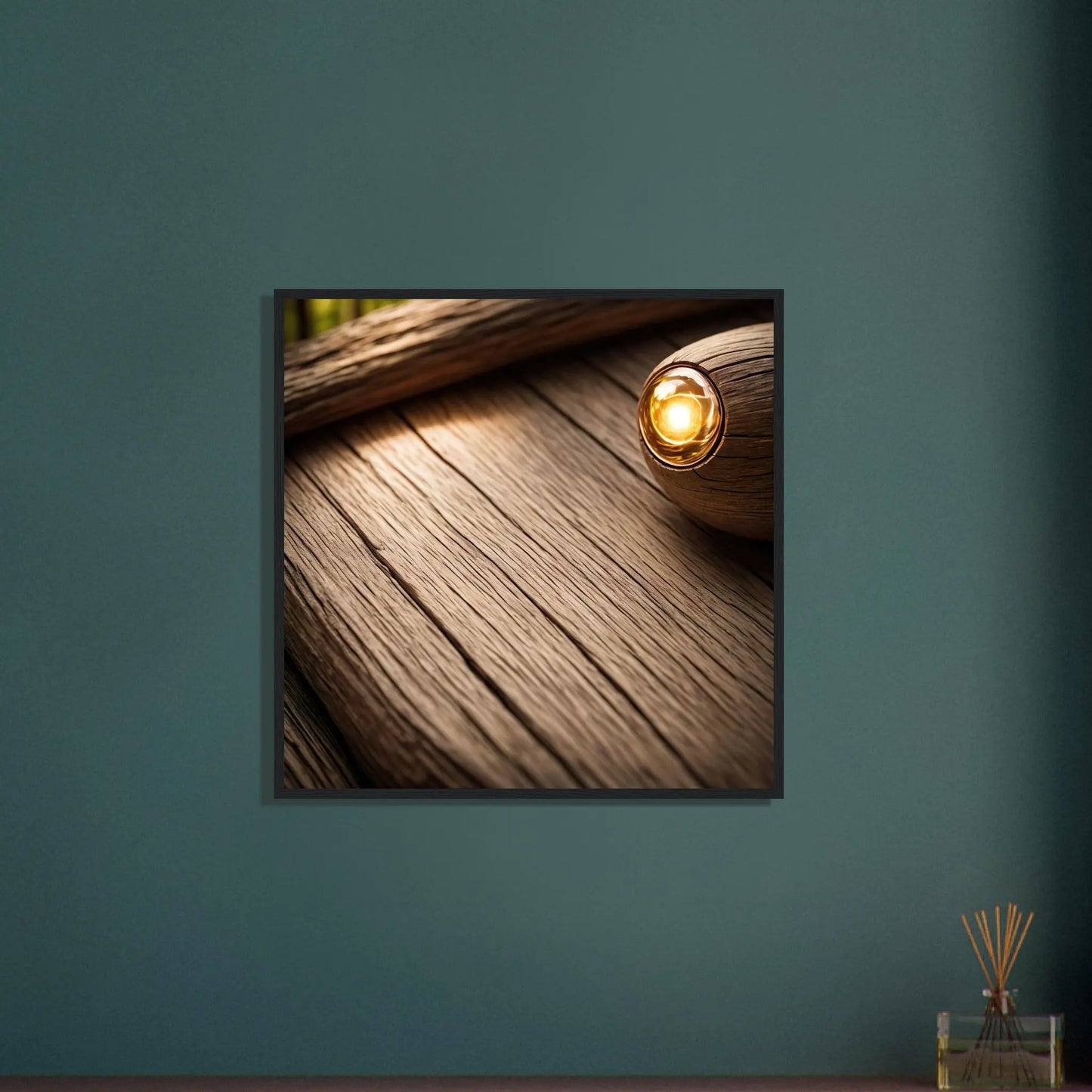 Gerahmtes Premium-Poster - Ruhe Moment - Foto Stil, KI-Kunst - RolConArt, Kreative Vielfalt,