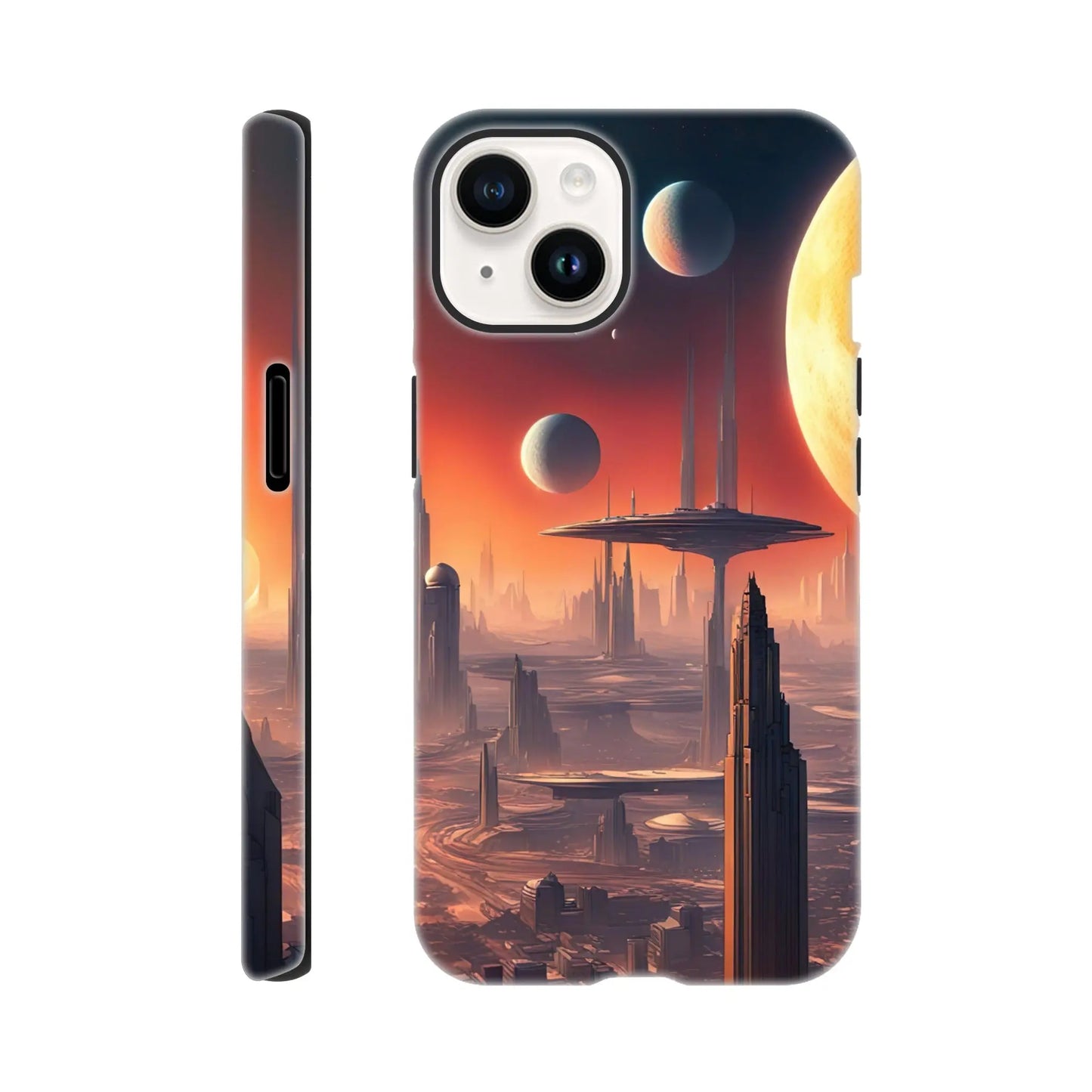 Smartphone-Hülle "Hart" - Andere Welt - Digitaler Stil, KI-Kunst RolConArt, Sci-Fi, iPhone-14