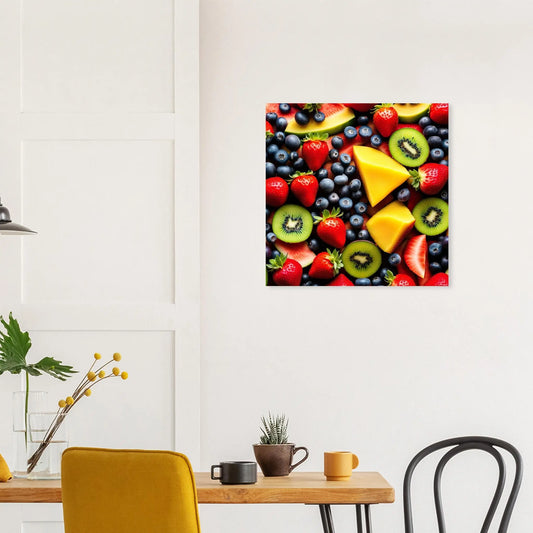 Moderner Forex-Druck - Fruchtige Vielfalt - Foto Stil, KI-Kunst RolConArt