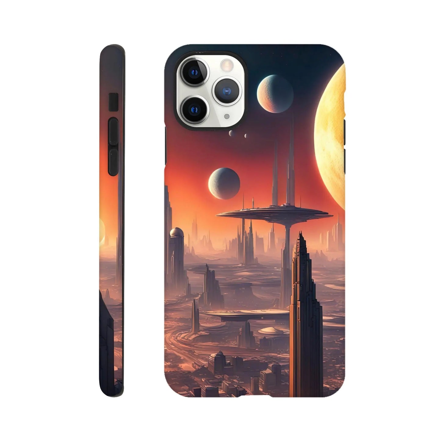 Smartphone-Hülle "Hart" - Andere Welt - Digitaler Stil, KI-Kunst RolConArt, Sci-Fi, iPhone-11-Pro-Max