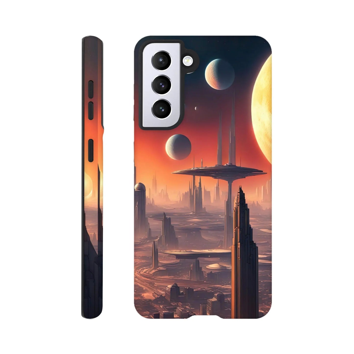 Smartphone-Hülle "Hart" - Andere Welt - Digitaler Stil, KI-Kunst RolConArt, Sci-Fi, Galaxy-S21