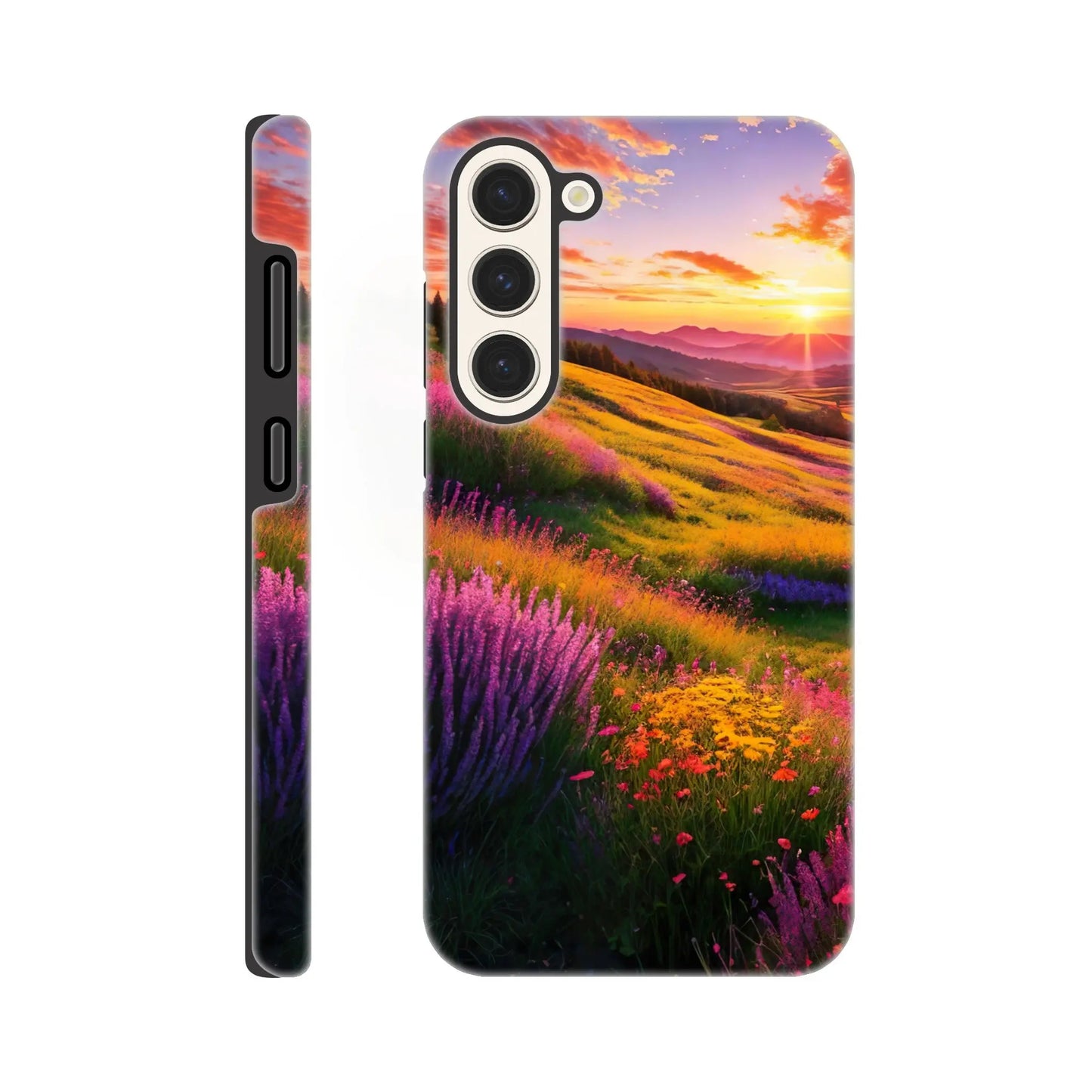 Smartphone-Hülle "Hart" - Berglandschaft - Foto Stil, KI-Kunst RolConArt, Landschaften, Galaxy-S23-Plus