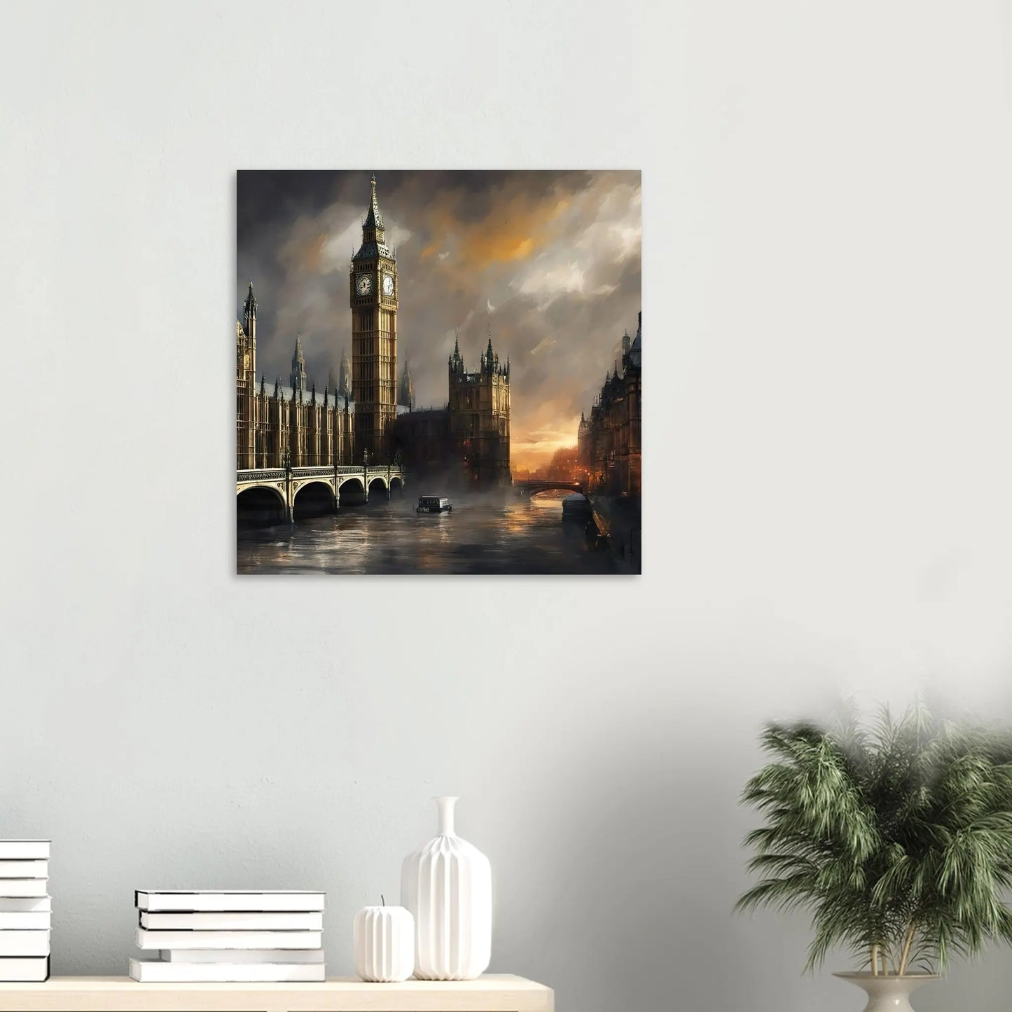 Aluminiumdruck - Historisches London - Digitaler Stil, KI-Kunst RolConArt