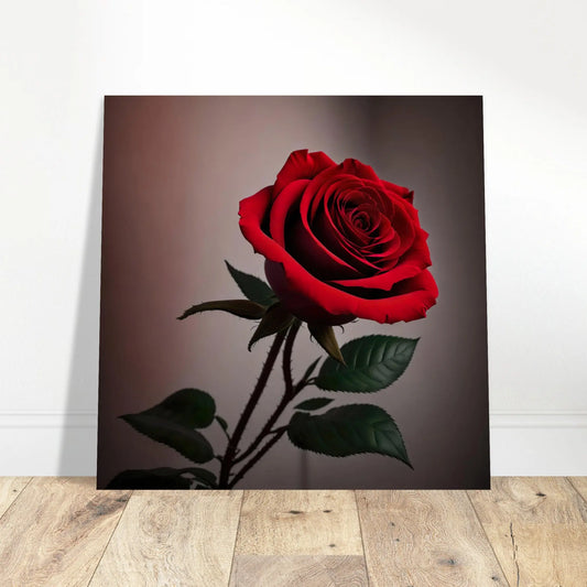 Aluminiumdruck - Rote Rose - Foto Stil, KI-Kunst - RolConArt, Pflanzen,