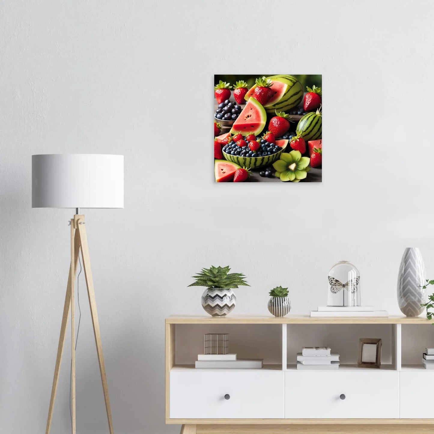 Moderner Forex-Druck - Fruchtige Vielfalt - Foto Stil, KI-Kunst RolConArt