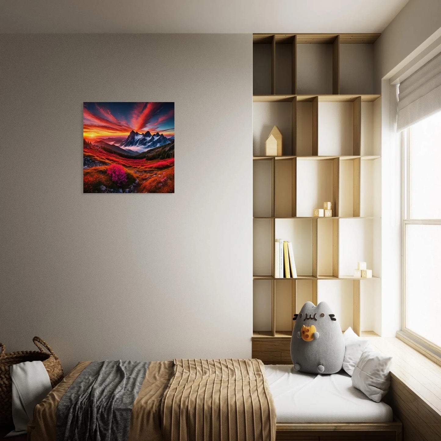 Moderner Forex-Druck - Bergpanorama - Foto Stil, KI-Kunst - RolConArt, Landschaften,