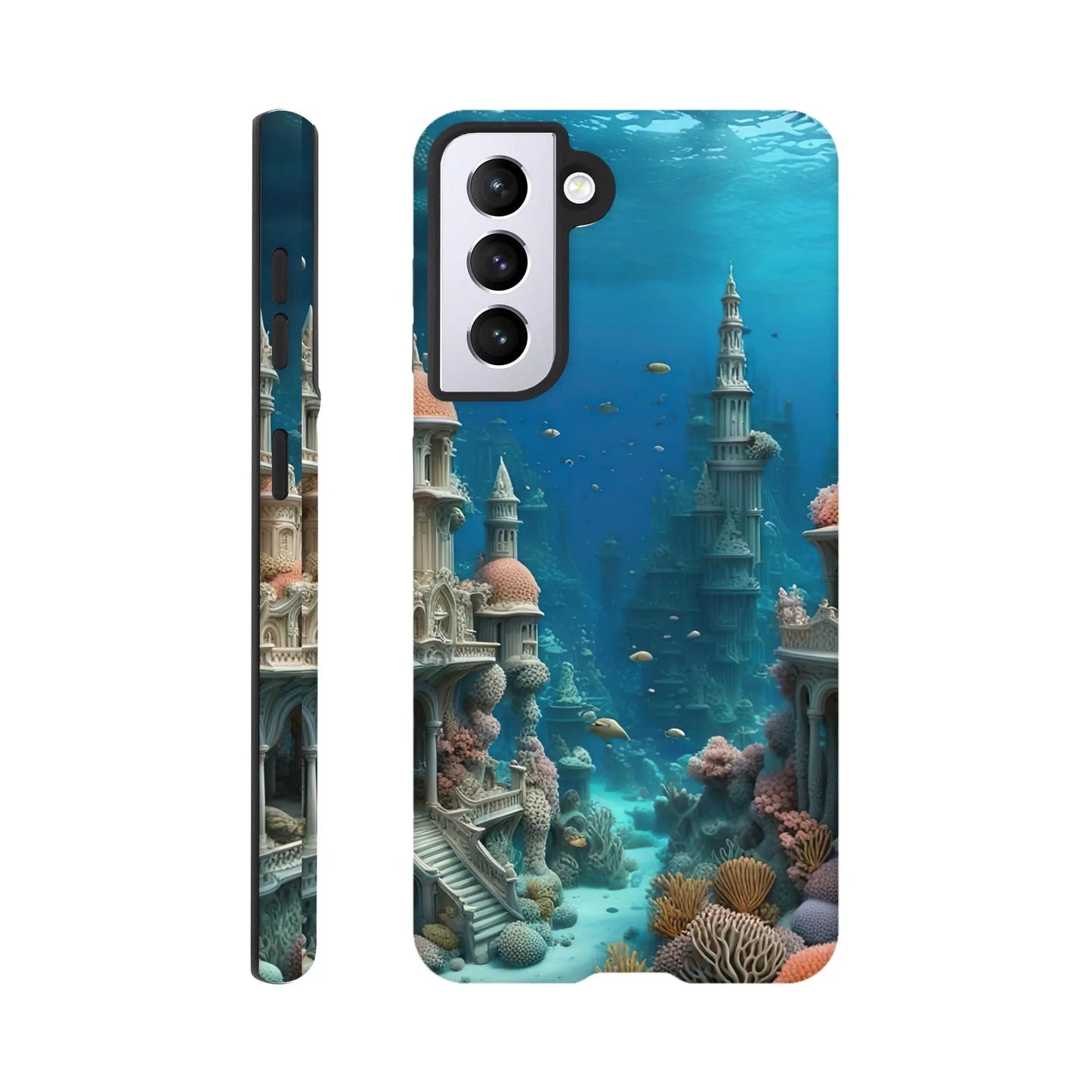 Smartphone-Hülle "Hart" - Unterwasserwelt - Digitaler Stil, KI-Kunst RolConArt, Unterwasserlandschaften, Galaxy-S21