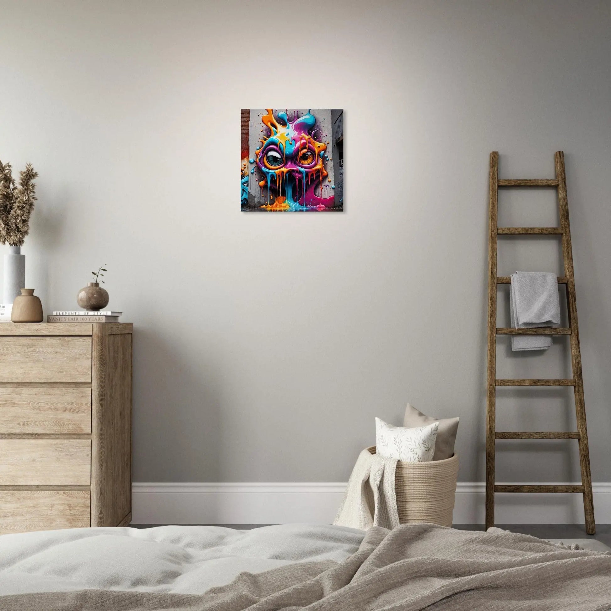 Leinwandbild - 3D Graffiti - Splash Art Stil, KI-Kunst - RolConArt, Splash Art,