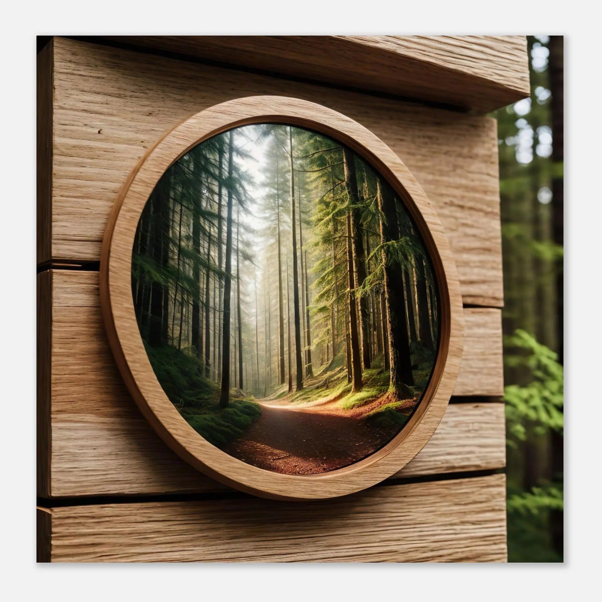 Moderner Forex-Druck - Waldgeheimnisse - Foto Stil, KI-Kunst - RolConArt, Landschaften,