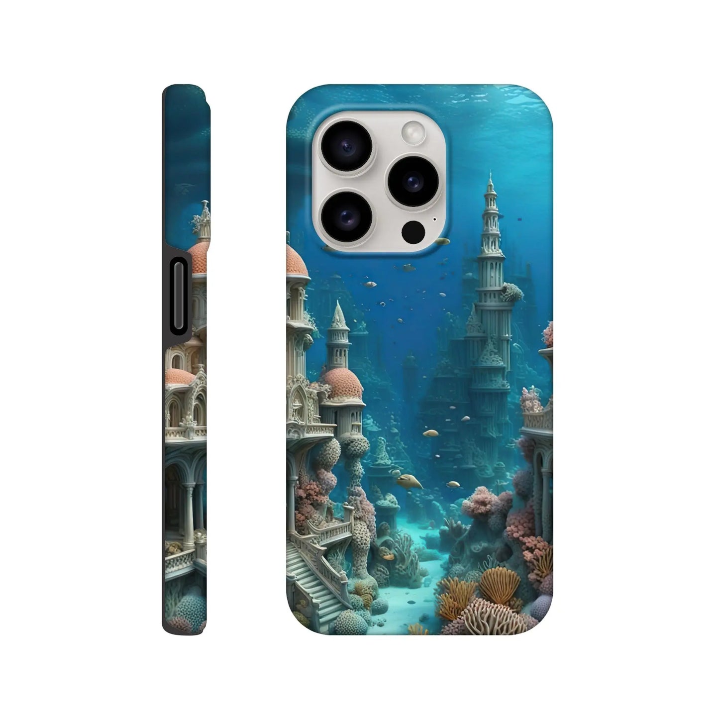 Smartphone-Hülle "Hart" - Unterwasserwelt - Digitaler Stil, KI-Kunst RolConArt, Unterwasserlandschaften, iPhone-15-Pro