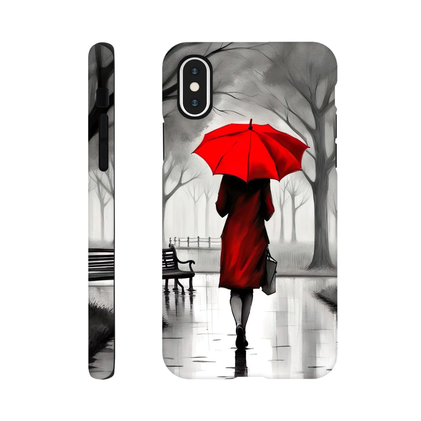 Smartphone-Hülle "Hart" - Frau Im Park - Malerischer Stil, KI-Kunst RolConArt, Malerischer Stil - Porträts, iPhone-XS