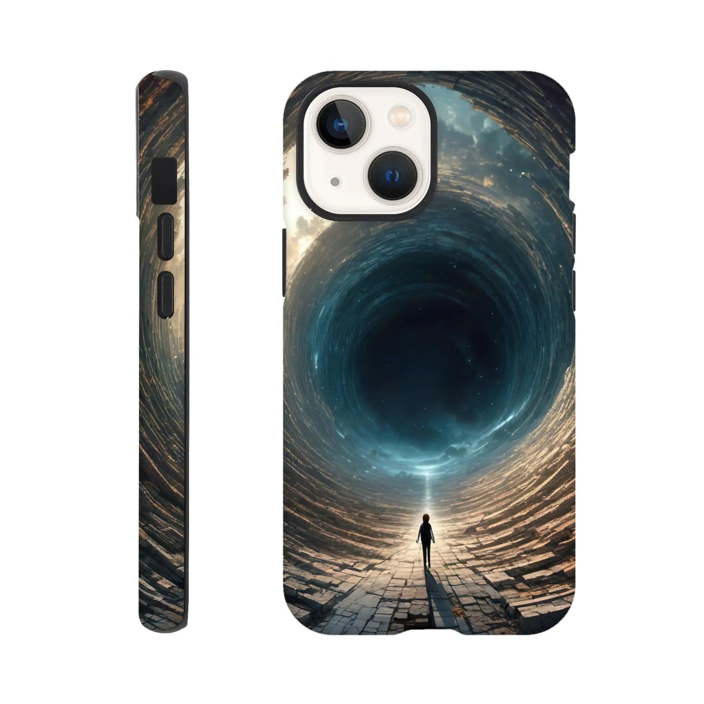 Smartphone-Hülle "Hart" - Weitblick - Digitaler Stil, KI-Kunst RolConArt, Sci-Fi, iPhone-13-Mini