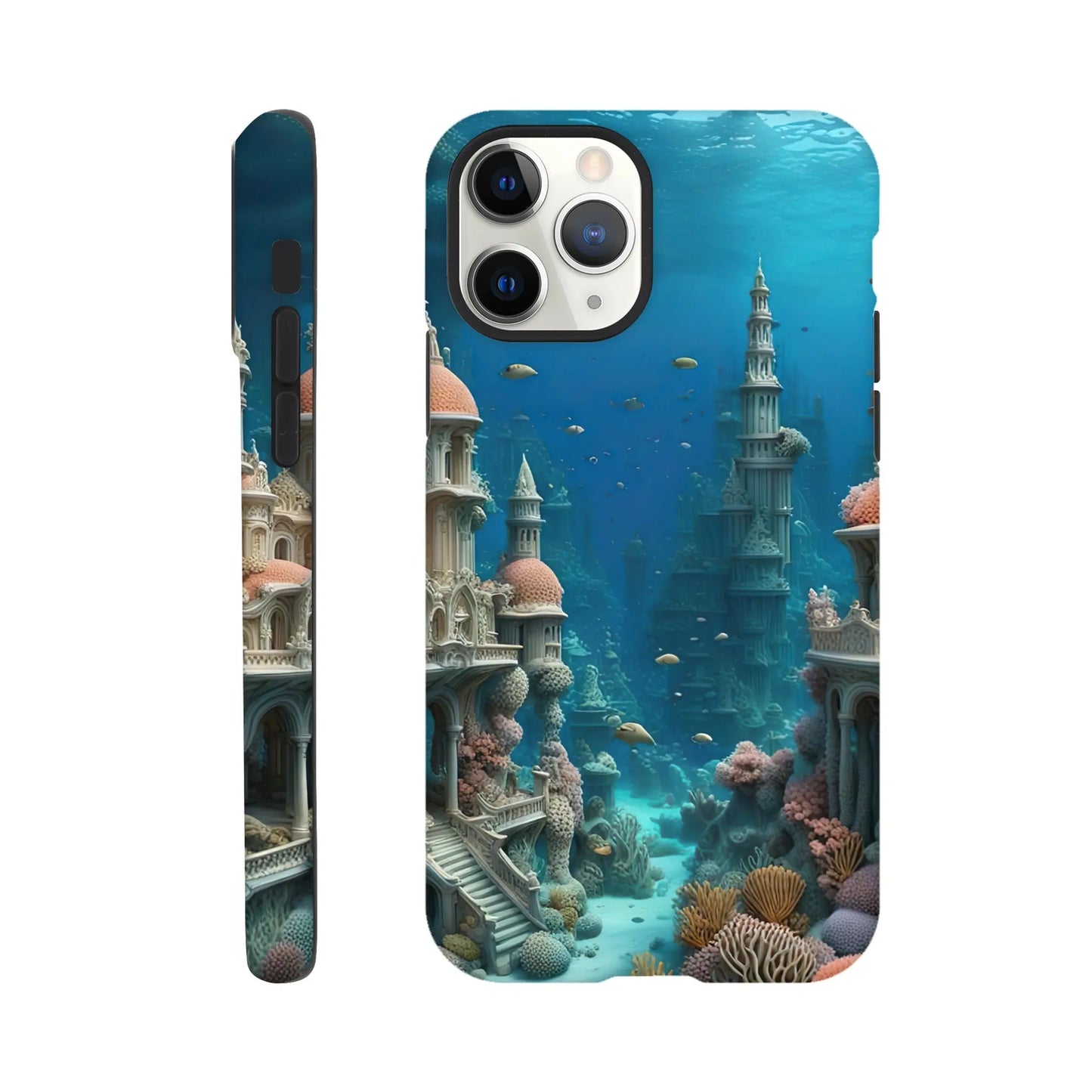 Smartphone-Hülle "Hart" - Unterwasserwelt - Digitaler Stil, KI-Kunst RolConArt, Unterwasserlandschaften, iPhone-11-Pro