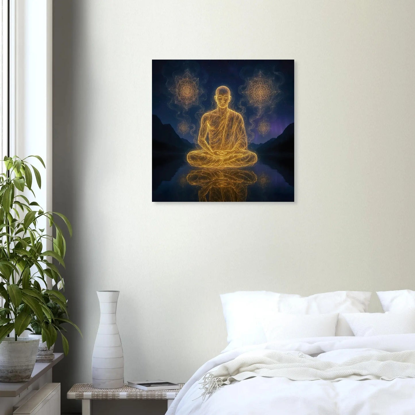 Aluminiumdruck - Energie im Einklang - Digitaler Stil, KI-Kunst, Spirituelle Vielfalt,  - RolConArt