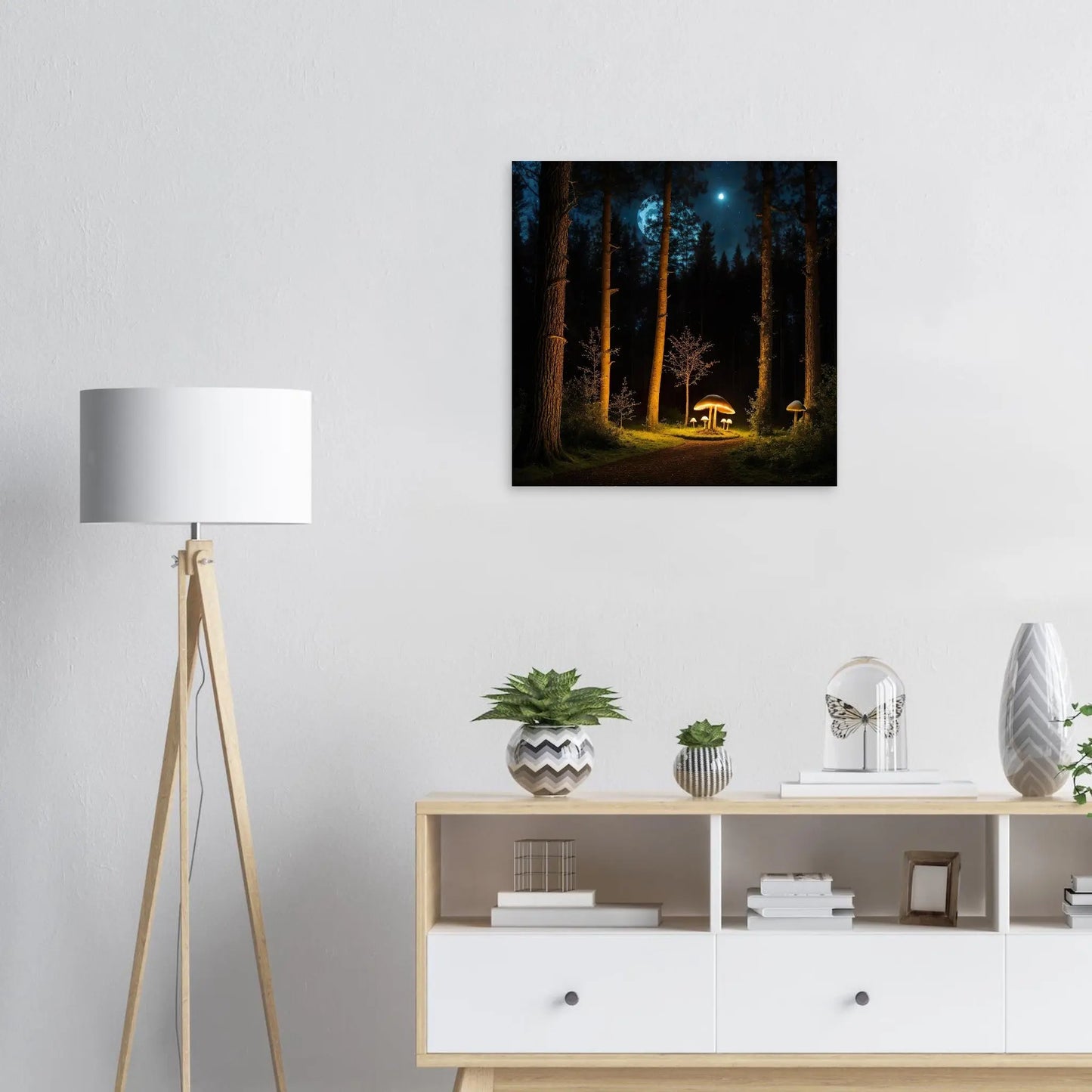 Aluminiumdruck - Zwischen Nacht und Traum - Foto Stil, KI-Kunst, Surreale Landschaften,  - RolConArt