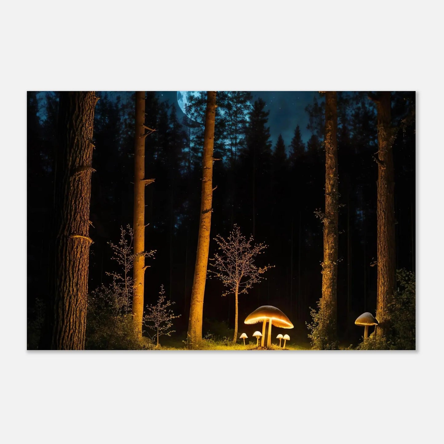 Aluminiumdruck - Zwischen Nacht und Traum - Foto Stil, KI-Kunst, Surreale Landschaften, 50x75-cm-20x30 - RolConArt