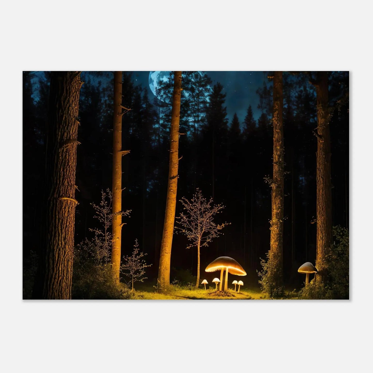 Aluminiumdruck - Zwischen Nacht und Traum - Foto Stil, KI-Kunst, Surreale Landschaften, 70x100-cm-28x40 - RolConArt