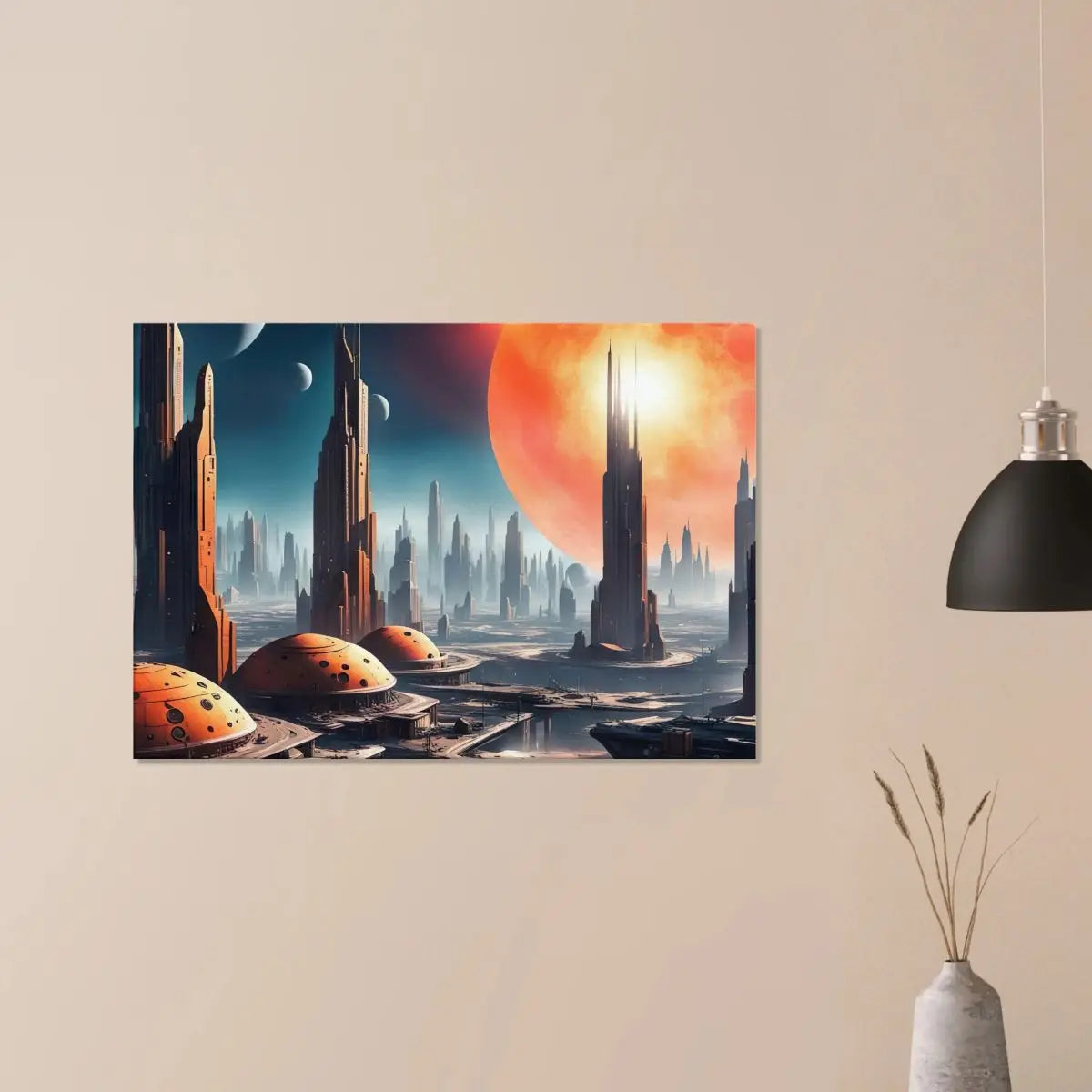 Leinwandbild - Futuristische Welt - Digitaler Stil, KI-Kunst - RolConArt, Sci-Fi,