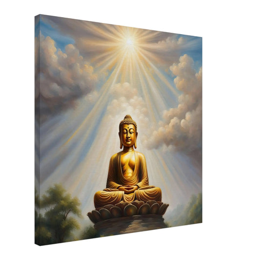 Leinwandbild - Buddha - Malerischer Stil, KI-Kunst, Spirituelle Vielfalt,  - RolConArt