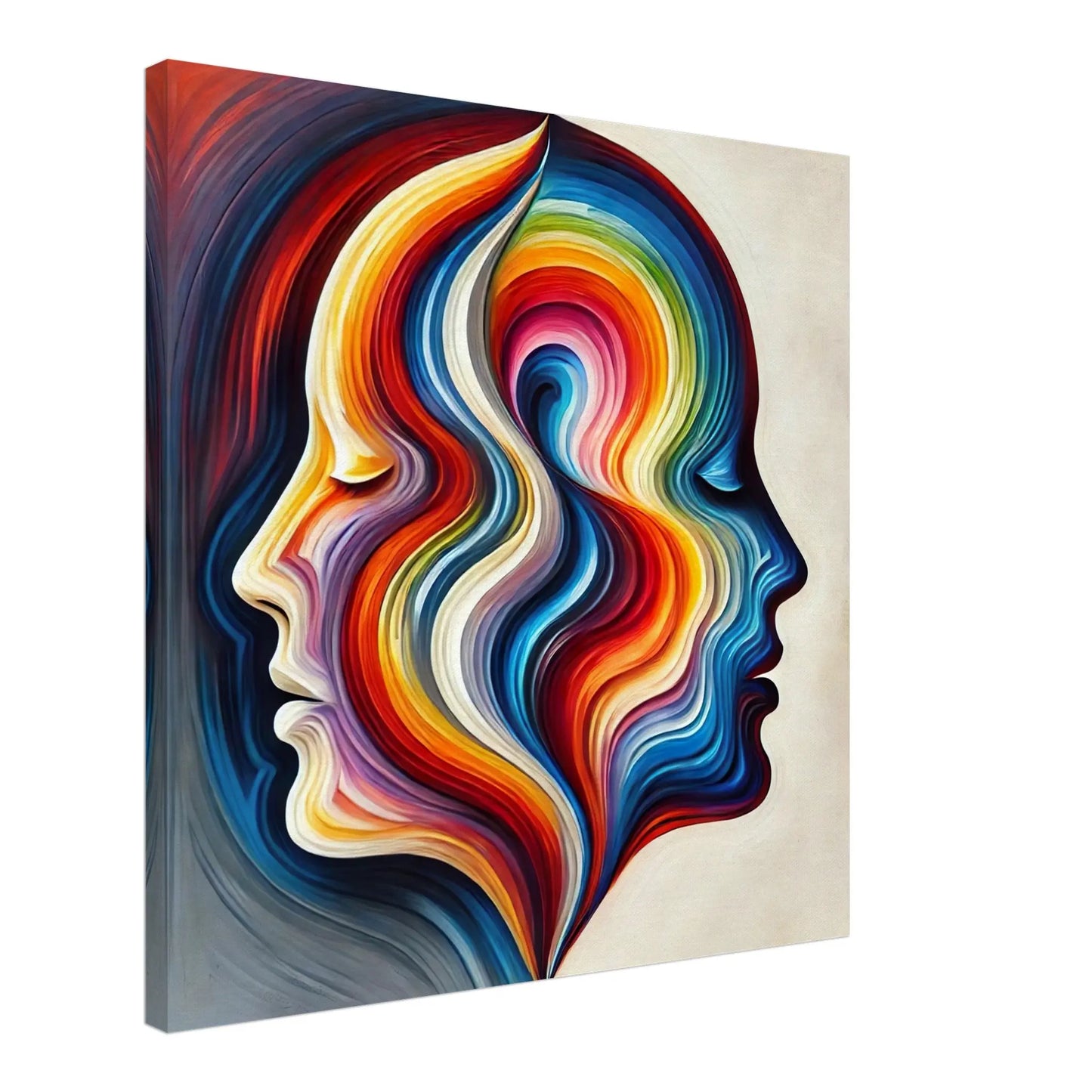 Leinwandbild - Farben des Bewusstseins - Digitaler Stil, KI-Kunst, Kreative Vielfalt, - RolConArt