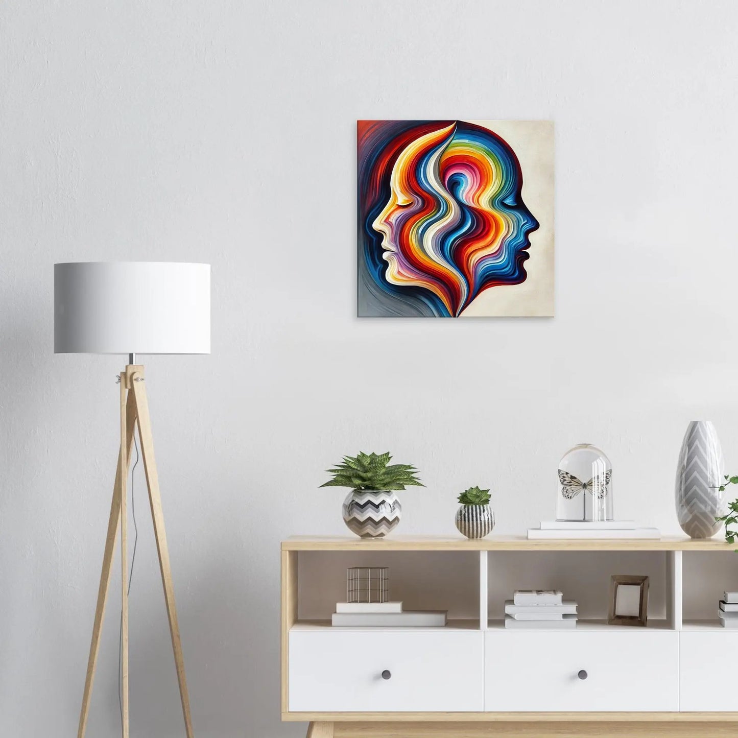 Leinwandbild - Farben des Bewusstseins - Digitaler Stil, KI-Kunst, Kreative Vielfalt, - RolConArt
