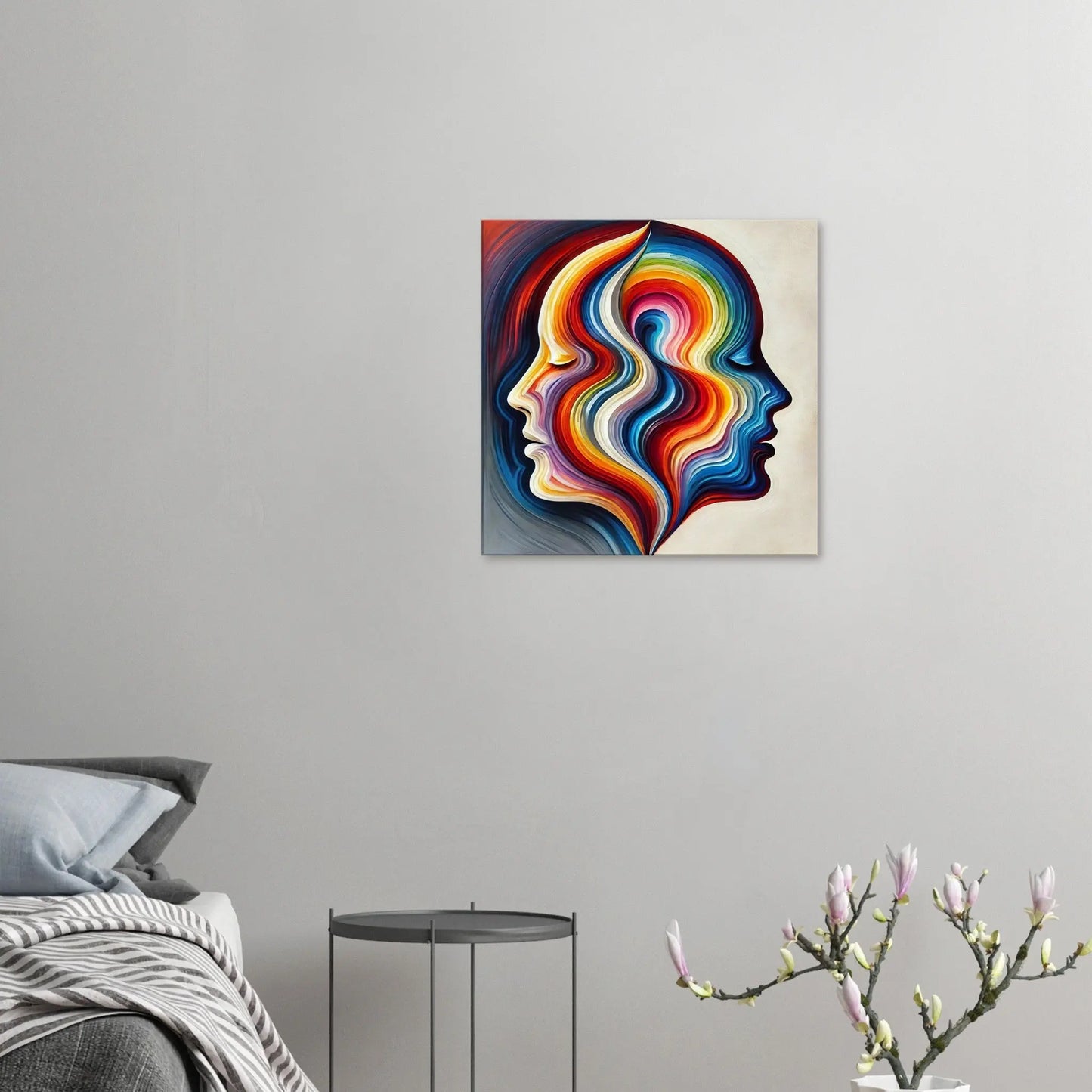 Leinwandbild - Farben des Bewusstseins - Digitaler Stil, KI-Kunst, Kreative Vielfalt, - RolConArt