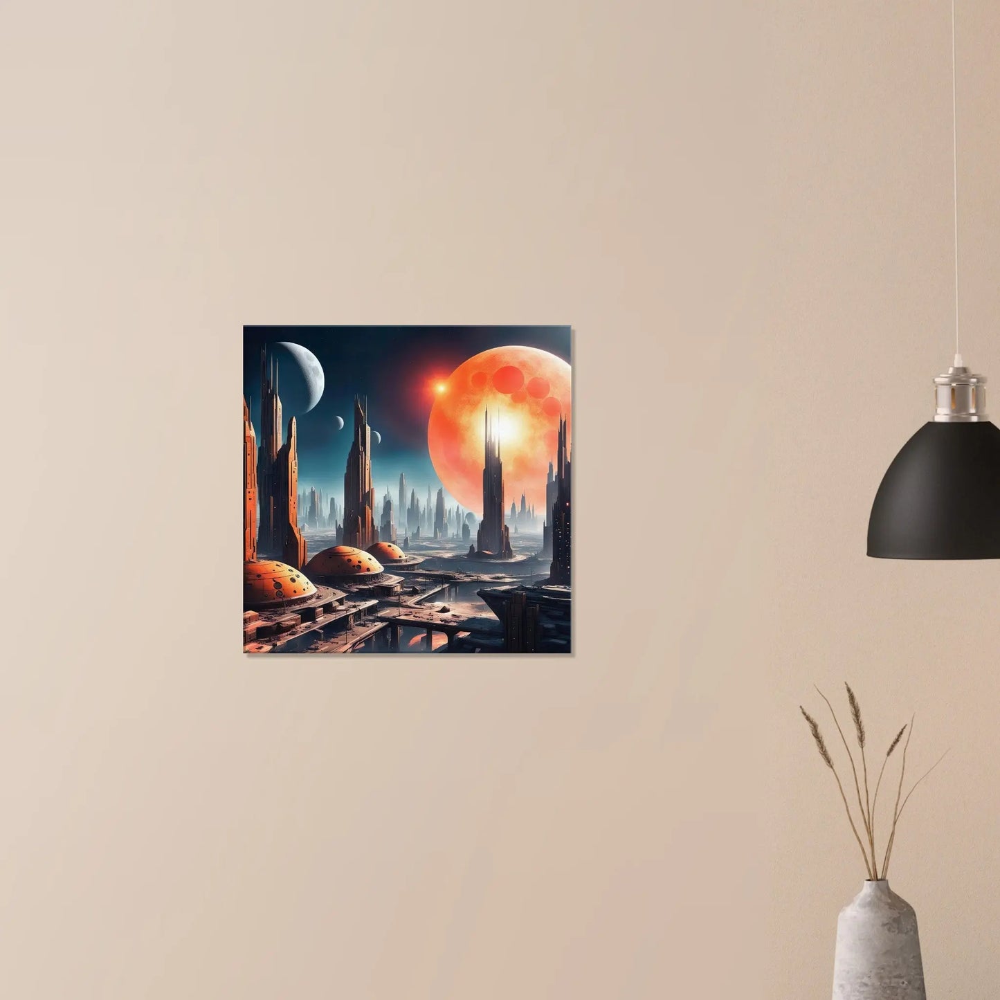 Leinwandbild - Futuristische Welt - Digitaler Stil, KI-Kunst, Sci-Fi, - RolConArt