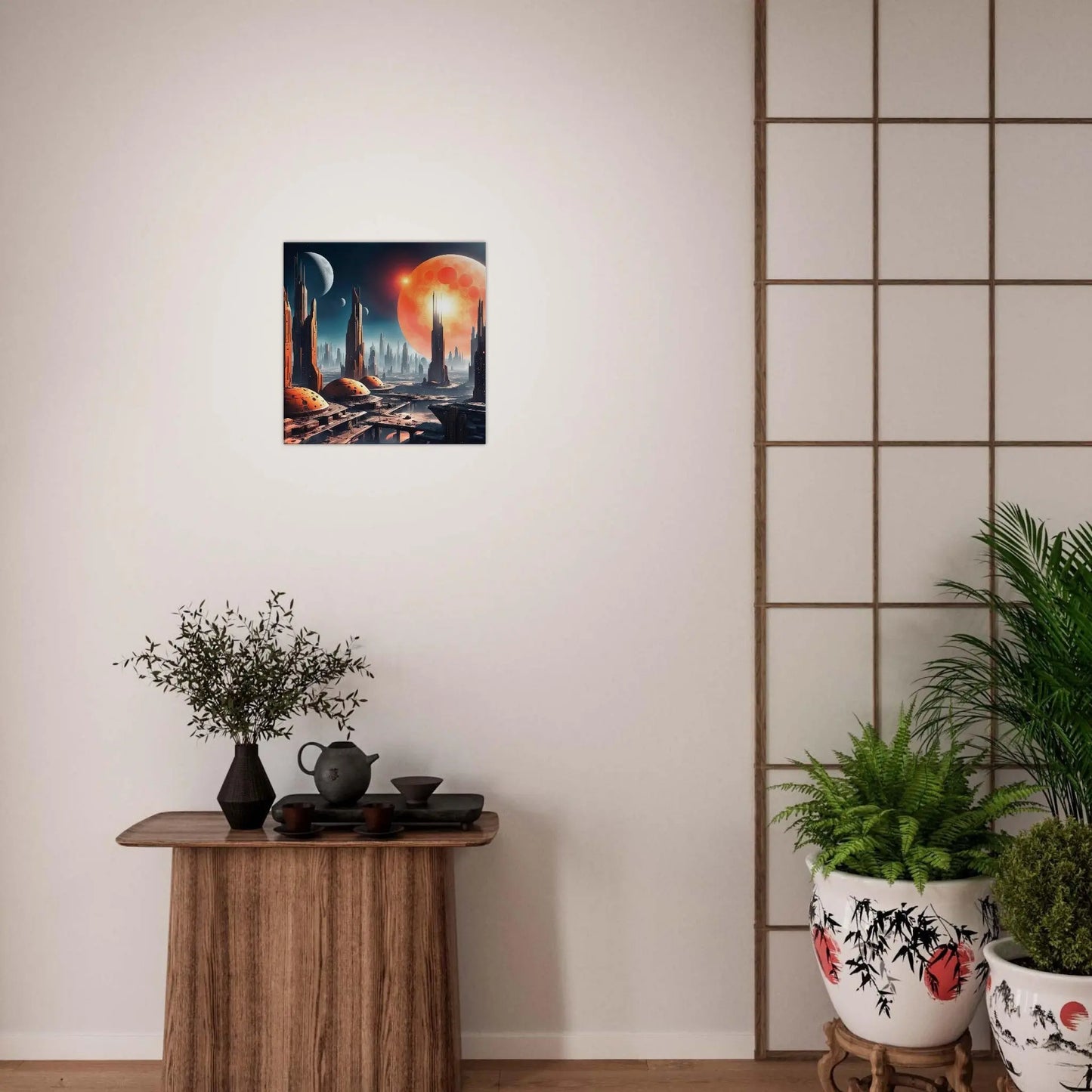 Leinwandbild - Futuristische Welt - Digitaler Stil, KI-Kunst, Sci-Fi, - RolConArt