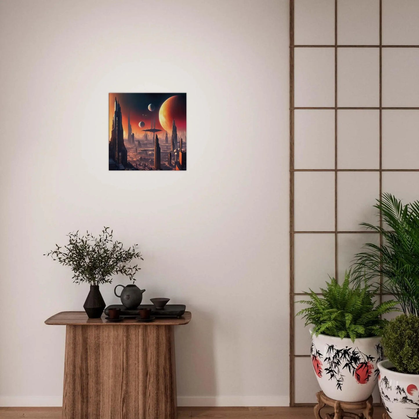 Leinwandbild - Futuristische Welt - Digitaler Stil, KI-Kunst, Sci-Fi, - RolConArt