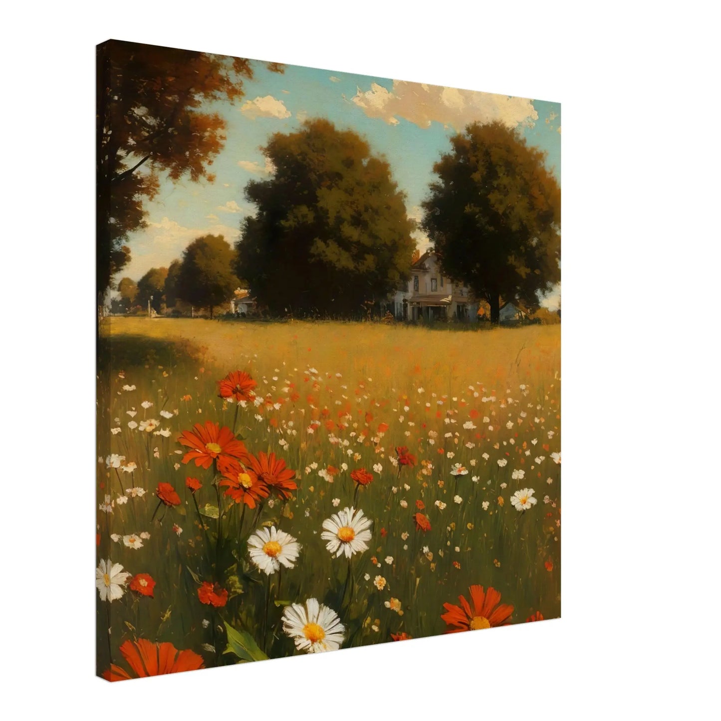 Leinwandbild - Landschaft der Stille - Malerischer Stil, KI-Kunst, Landschaften,  - RolConArt