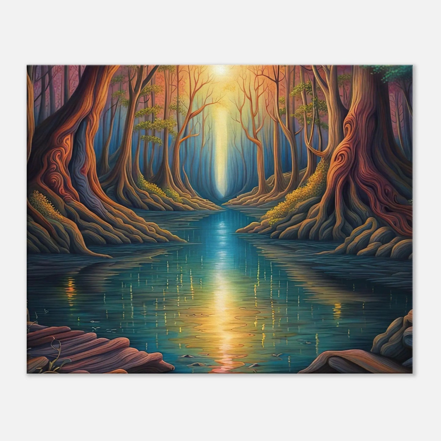 Leinwandbild - Surreale Landschaft - Digitaler Stil, KI-Kunst, Surreale Landschaften, 60x75-cm-24x30 - RolConArt