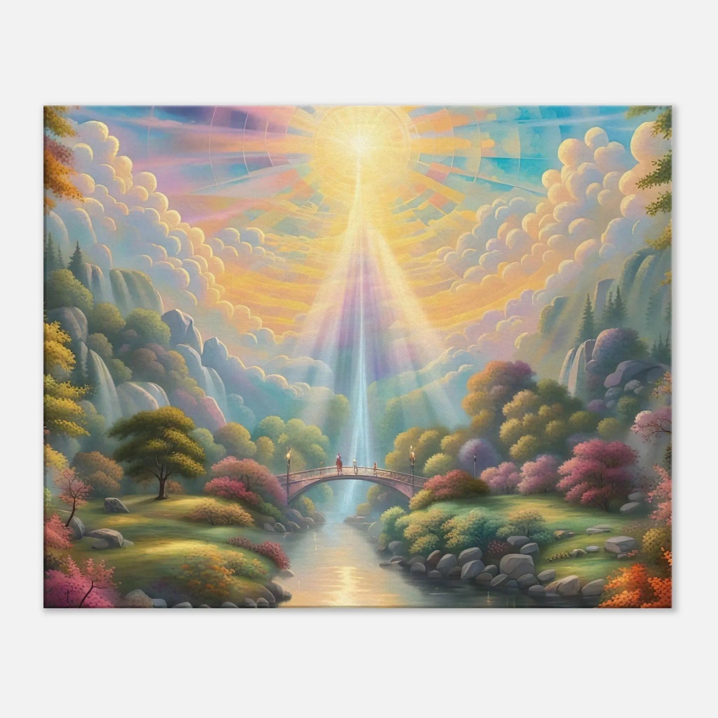 Leinwandbild - Surreale Landschaft - Digitaler Stil, KI-Kunst, Surreale Landschaften, 60x75-cm-24x30 - RolConArt