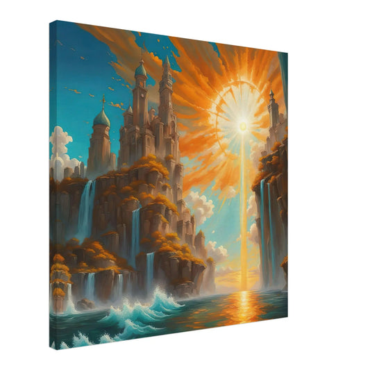 Leinwandbild - Surreale Landschaft - Malerischer Stil, KI-Kunst, Surreale Landschaften,  - RolConArt