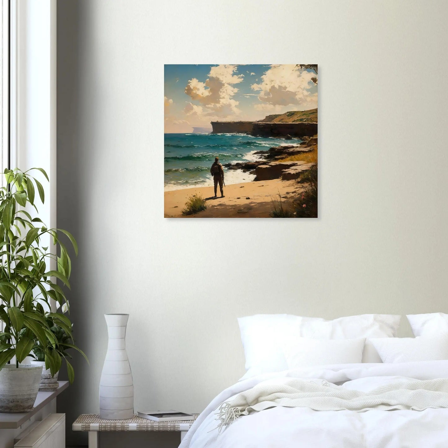 Moderner Forex-Druck - An der Küste - Malerischer Stil, KI-Kunst, Landschaften,  - RolConArt