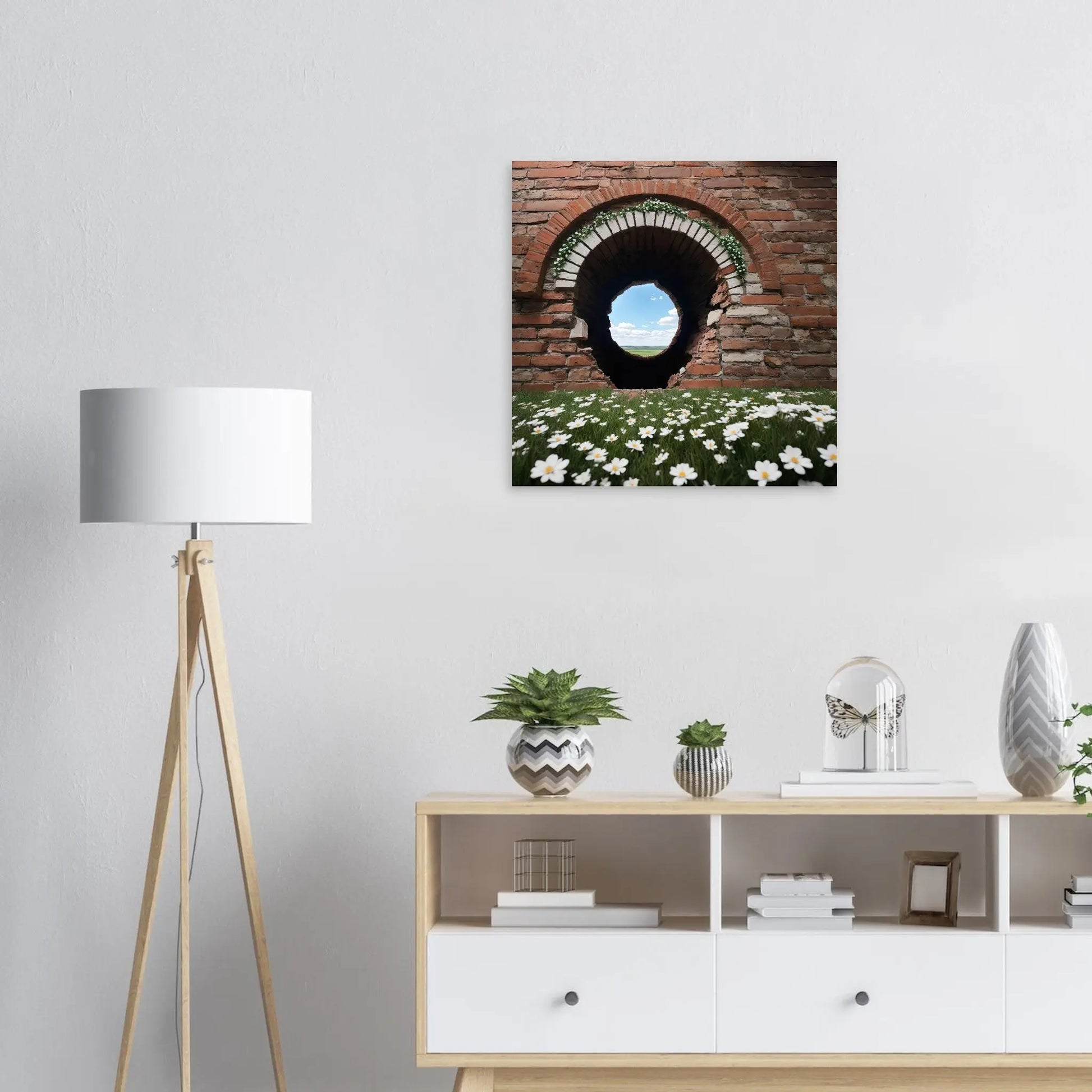 Moderner Forex-Druck - Durchblick - 3D-Stil, KI-Kunst, Landschaften,  - RolConArt