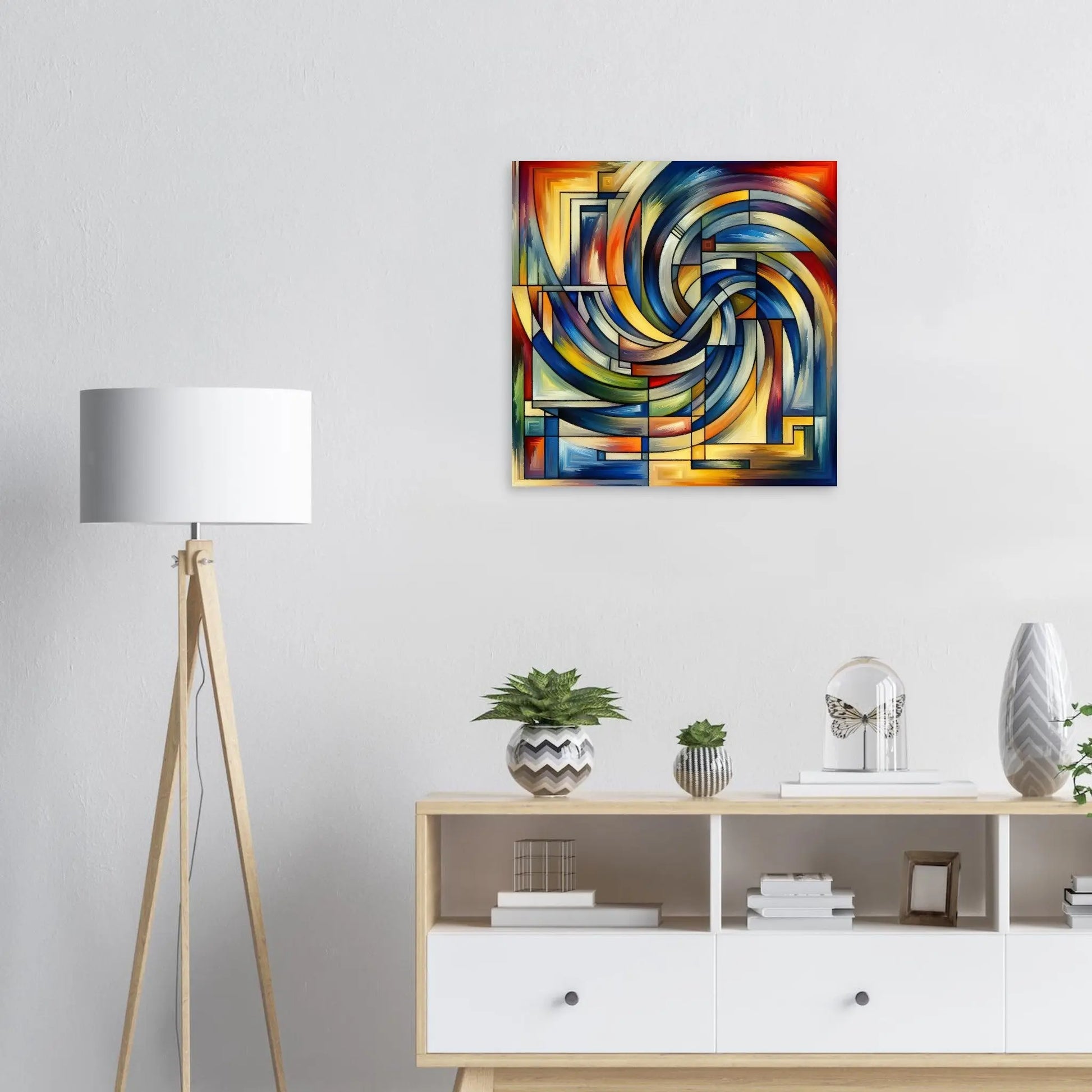 Moderner Forex-Druck - Konstruktive Dynamik - Digitaler Stil, KI-Kunst, Kreative Vielfalt,  - RolConArt