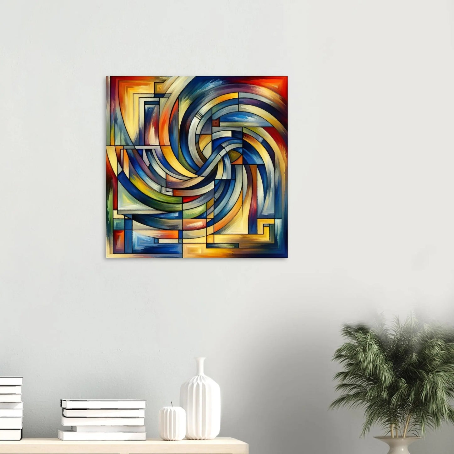 Moderner Forex-Druck - Konstruktive Dynamik - Digitaler Stil, KI-Kunst, Kreative Vielfalt,  - RolConArt