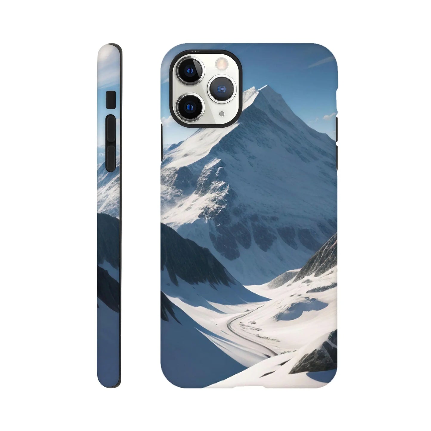 Smartphone-Hülle "Hart" - Berglandschaft - Foto Stil, KI-Kunst, Landschaften, iPhone-11-Pro-Max - RolConArt