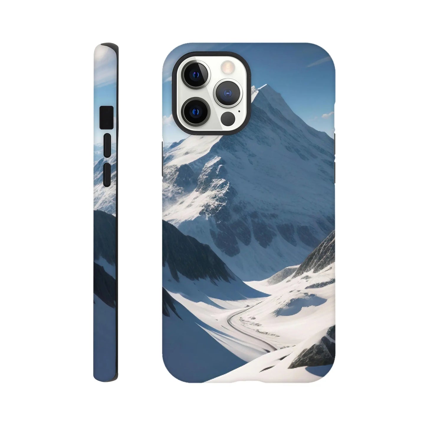 Smartphone-Hülle "Hart" - Berglandschaft - Foto Stil, KI-Kunst, Landschaften, iPhone-12-Pro-Max - RolConArt