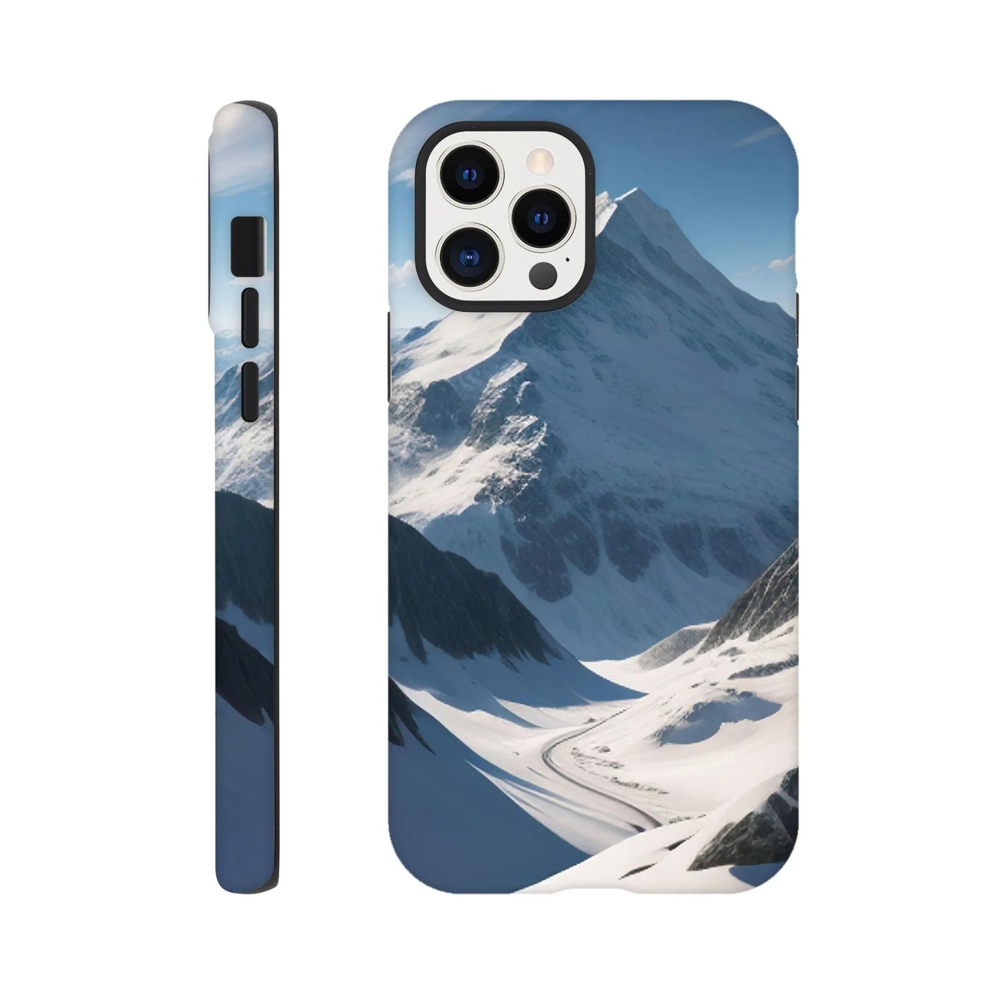 Smartphone-Hülle "Hart" - Berglandschaft - Foto Stil, KI-Kunst, Landschaften, iPhone-12-Pro - RolConArt