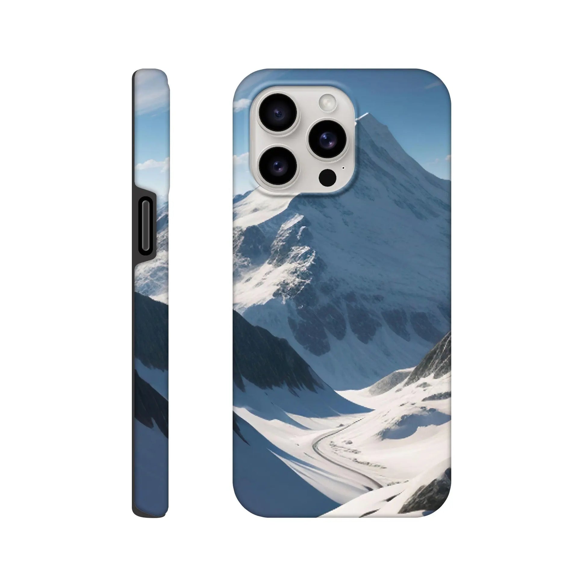 Smartphone-Hülle "Hart" - Berglandschaft - Foto Stil, KI-Kunst, Landschaften, iPhone-15-Pro-Max - RolConArt