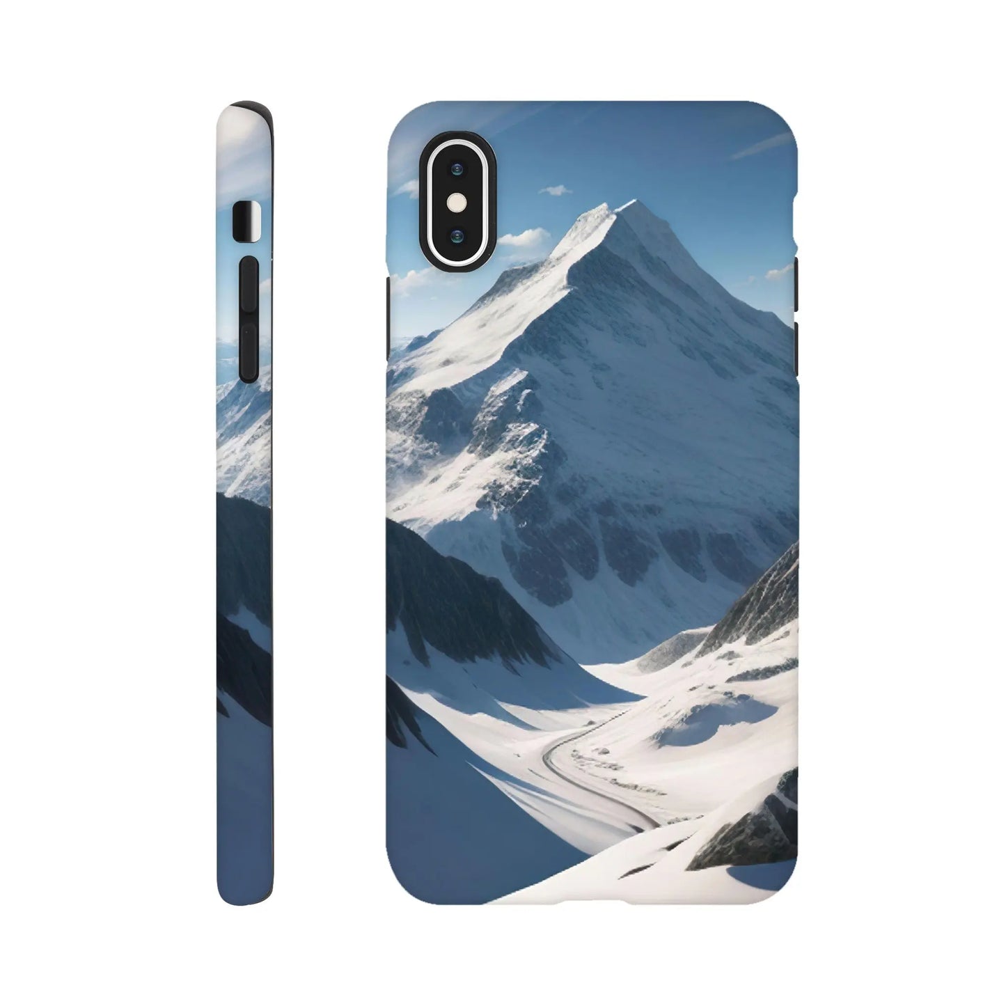 Smartphone-Hülle "Hart" - Berglandschaft - Foto Stil, KI-Kunst, Landschaften, iPhone-XS-Max - RolConArt