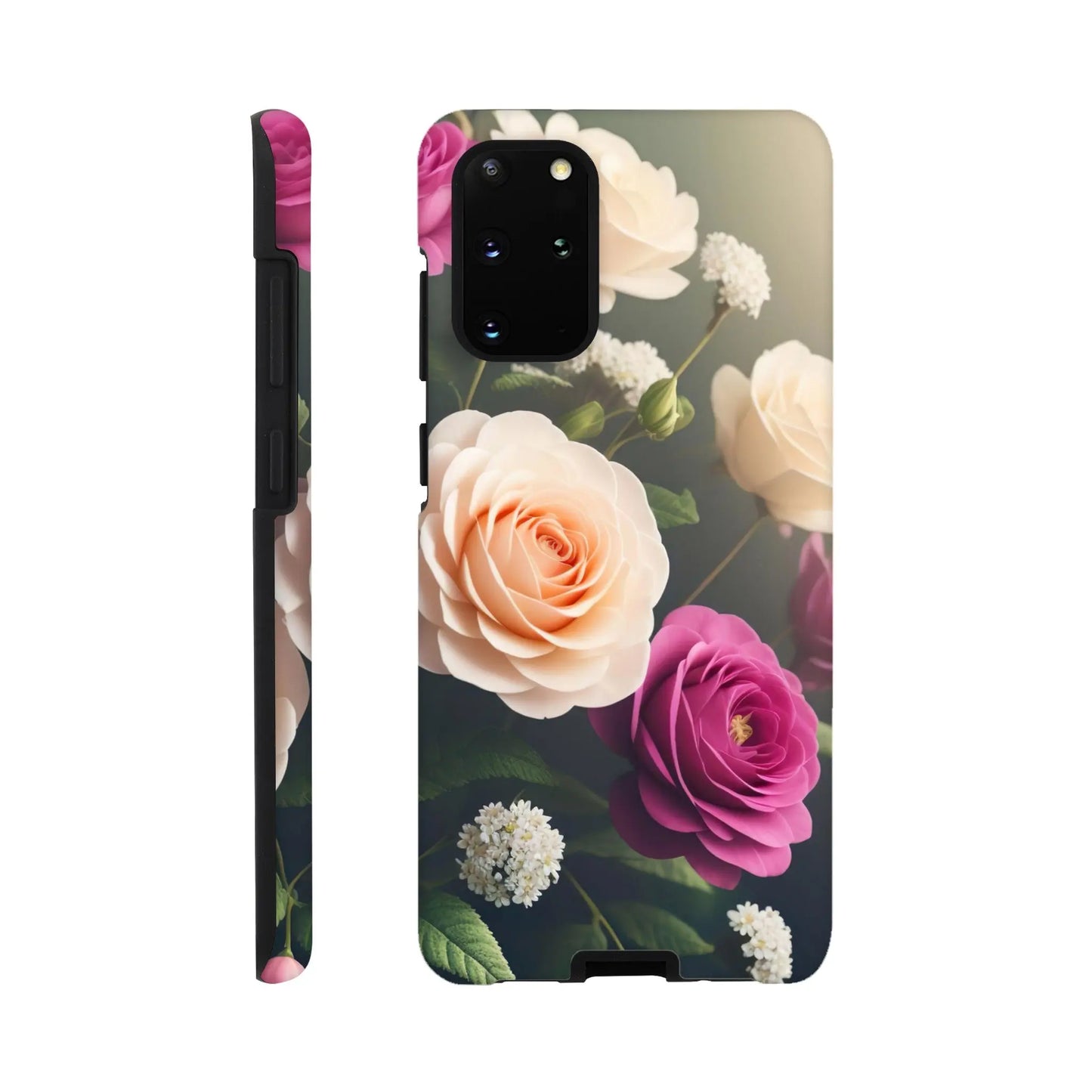 Smartphone-Hülle "Hart" - Blumen Vielfalt - Foto Stil, KI-Kunst, Pflanzen, Galaxy-S20-Plus - RolConArt