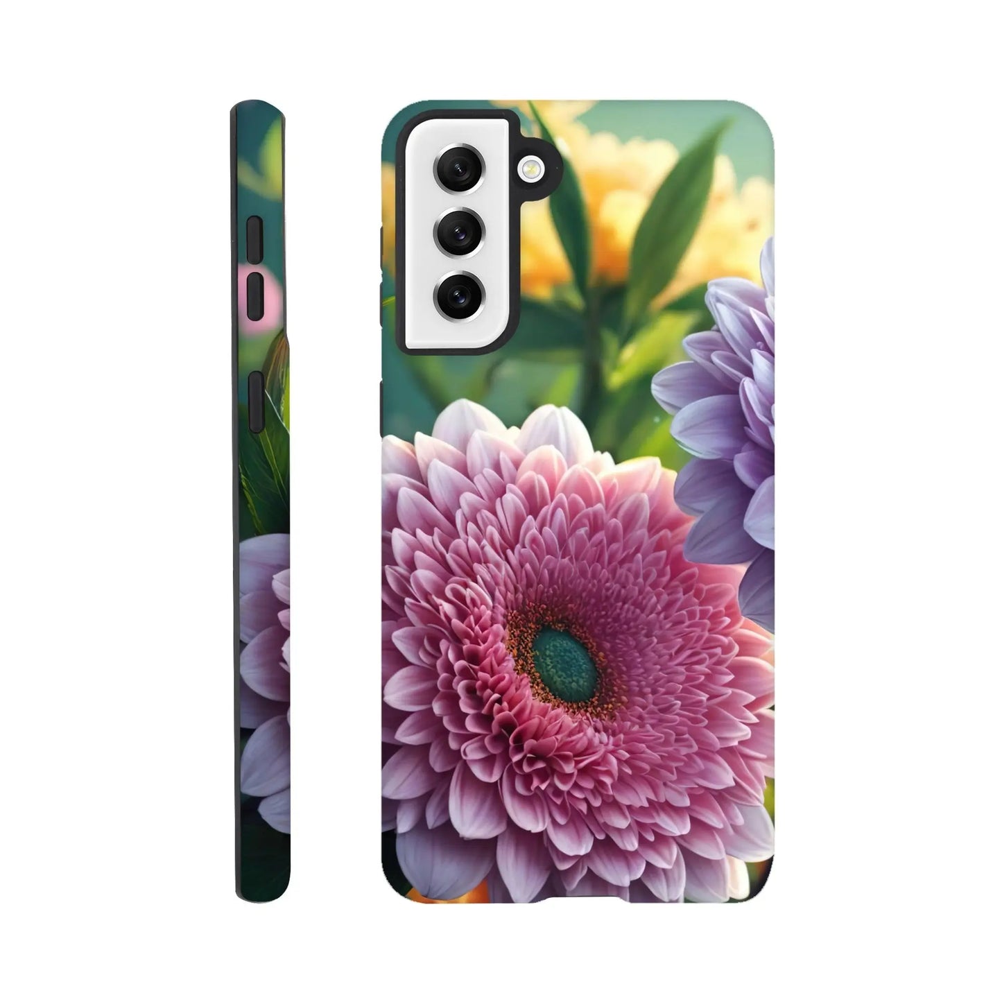 Smartphone-Hülle "Hart" - Blumen Vielfalt - Foto Stil, KI-Kunst, Pflanzen, Galaxy-S21-Plus - RolConArt