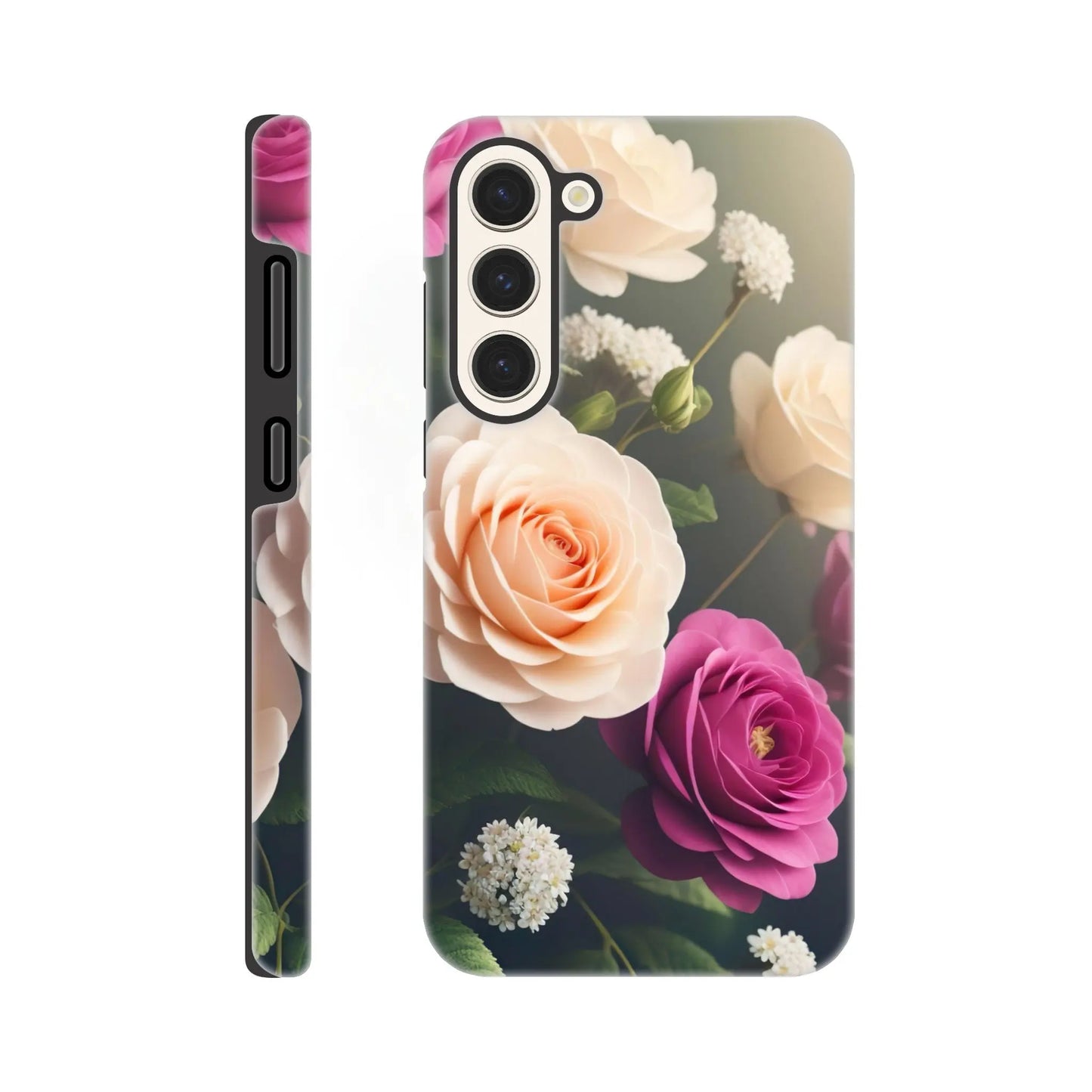Smartphone-Hülle "Hart" - Blumen Vielfalt - Foto Stil, KI-Kunst, Pflanzen, Galaxy-S23-Plus - RolConArt