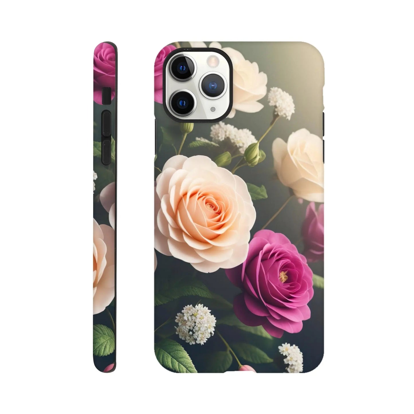 Smartphone-Hülle "Hart" - Blumen Vielfalt - Foto Stil, KI-Kunst, Pflanzen, iPhone-11-Pro-Max - RolConArt