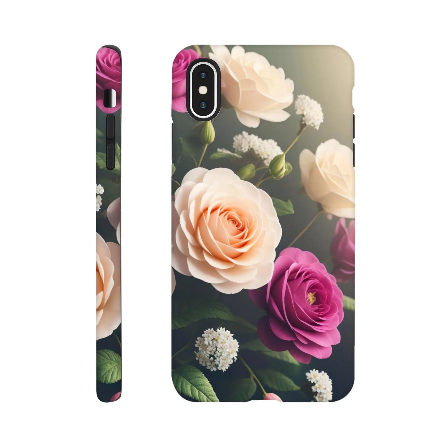 Smartphone-Hülle "Hart" - Blumen Vielfalt - Foto Stil, KI-Kunst, Pflanzen, iPhone-XS-Max - RolConArt