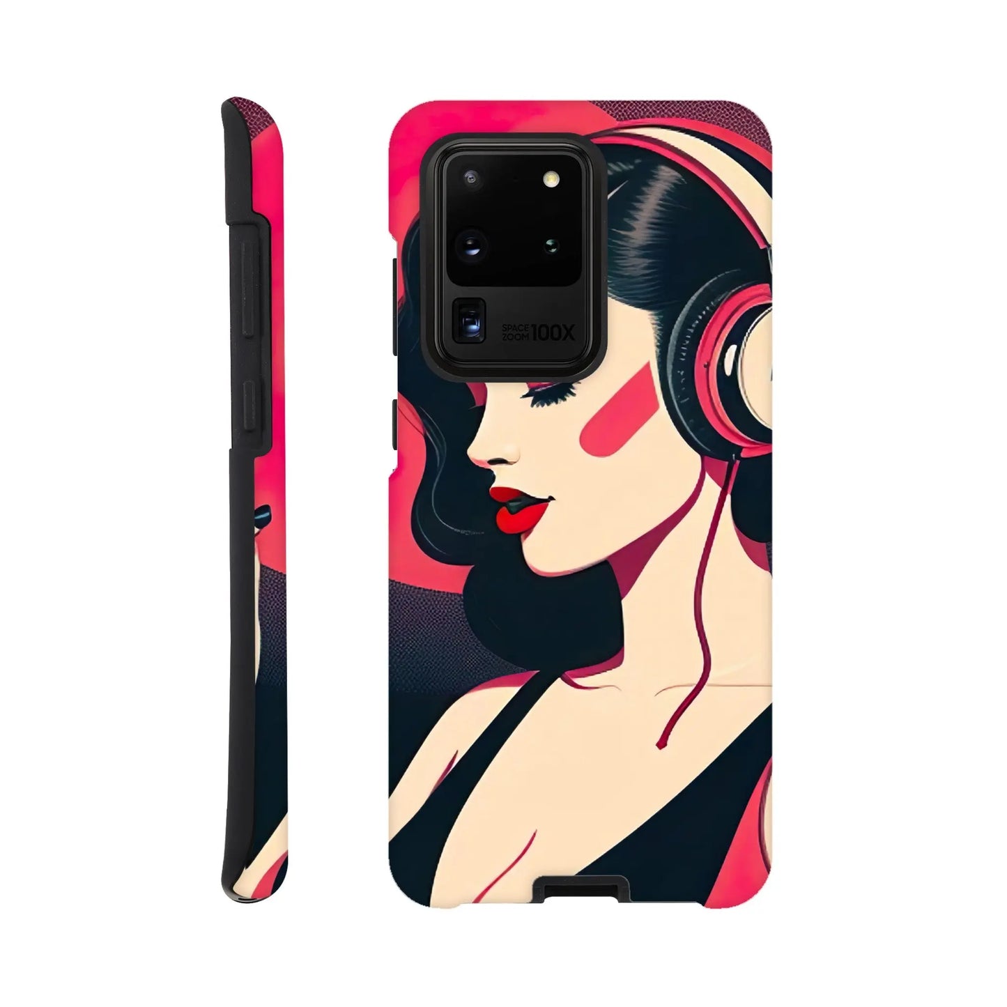 Smartphone-Hülle "Hart" - Frauenporträt im Retro Stil, KI-Kunst, Retro - Porträts, Galaxy-S20-Ultra - RolConArt