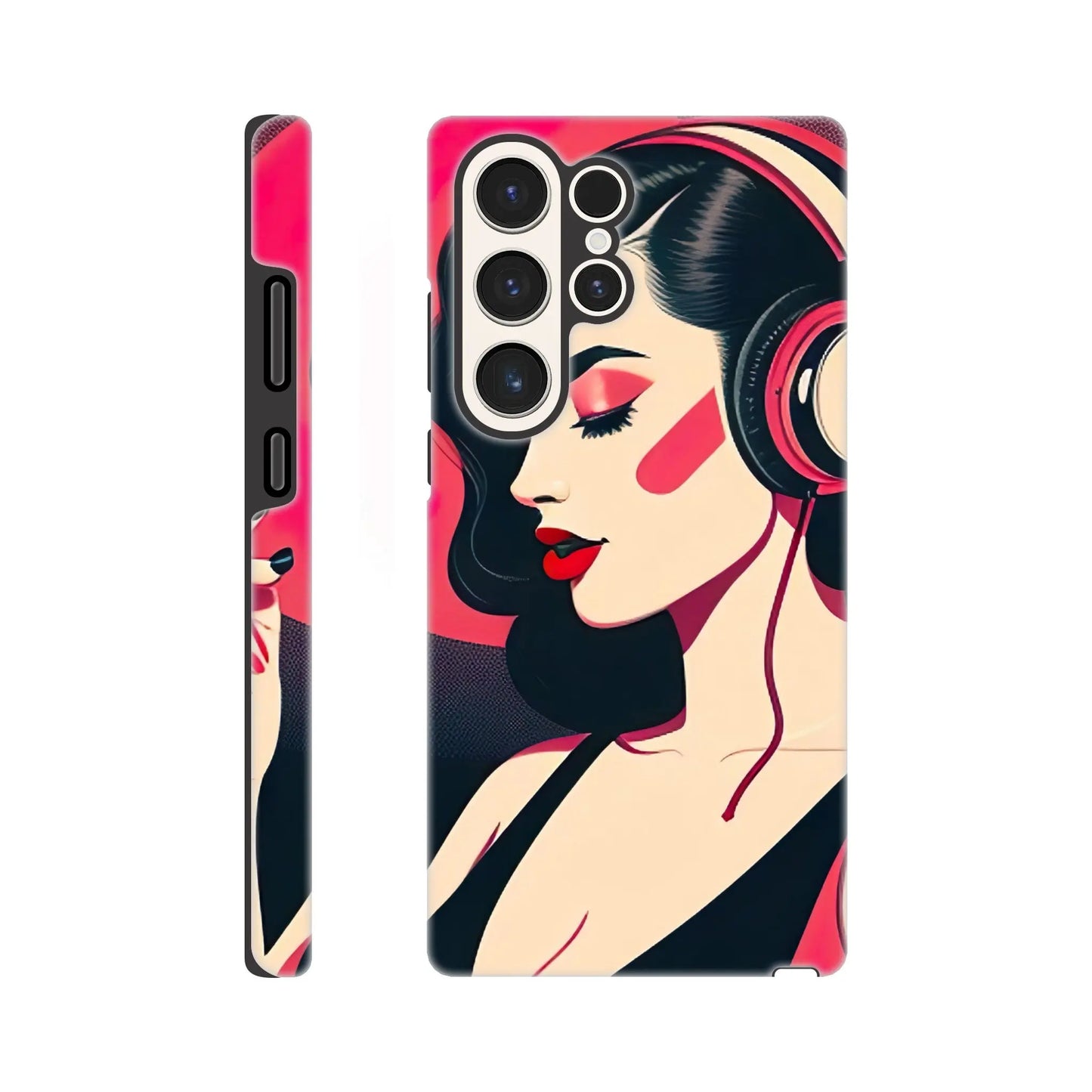 Smartphone-Hülle "Hart" - Frauenporträt im Retro Stil, KI-Kunst, Retro - Porträts, Galaxy-S23-Ultra - RolConArt