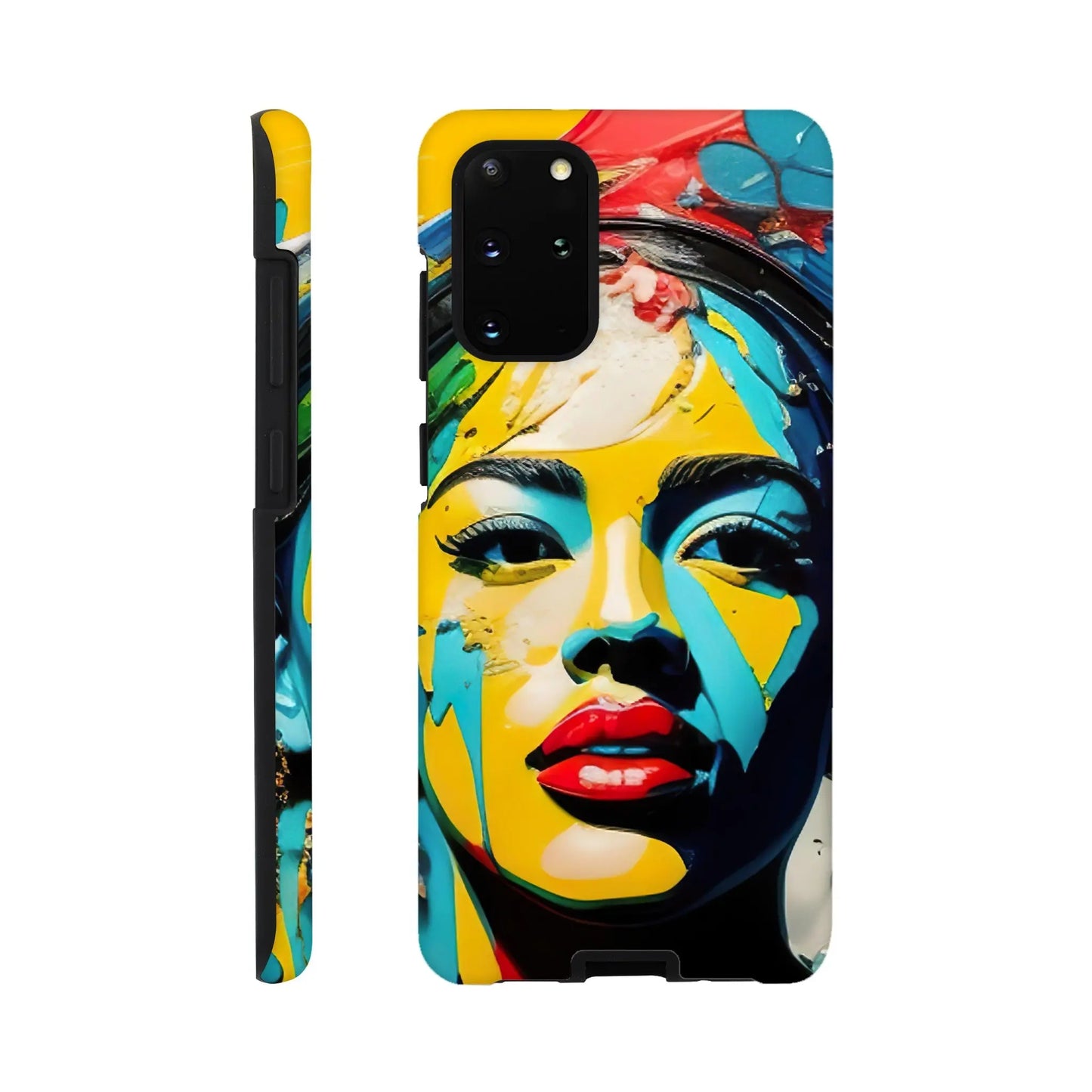 Smartphone-Hülle "Hart" - Frauenporträt im Splash Art Stil, KI-Kunst, Splash Art - Porträts, Galaxy-S20-Plus - RolConArt